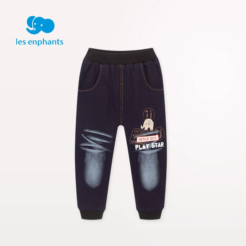 Les enphants 2018 Новая мода Дети Длинные штаны для мальчика зимние брюки середины талии