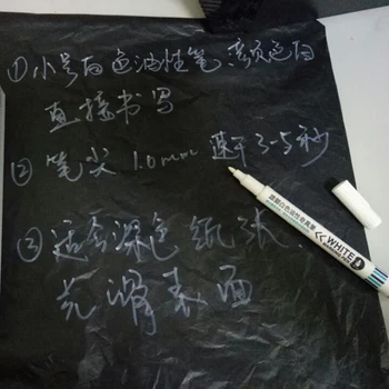 

Simbalion Alcohol Base White Marker 1.0mm Strong Cover on Dark Surface Mark on Anything Fast Dry