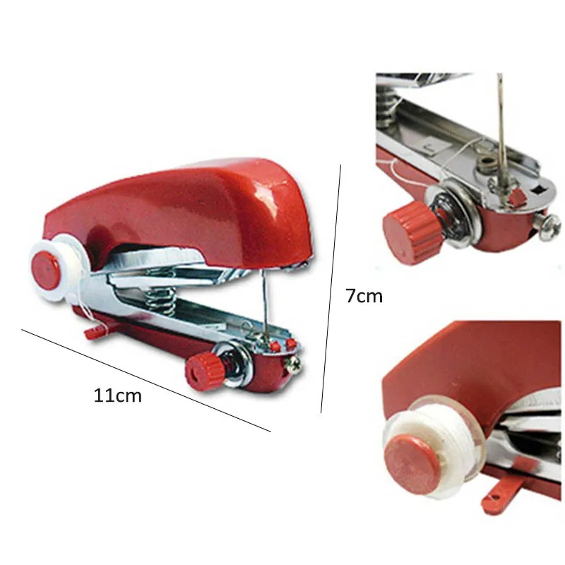 1 шт. маленькая швейная машина многофункциональная портативная ткань стежка аксессуары Мини DIY Инструменты для шитья случайные цвета