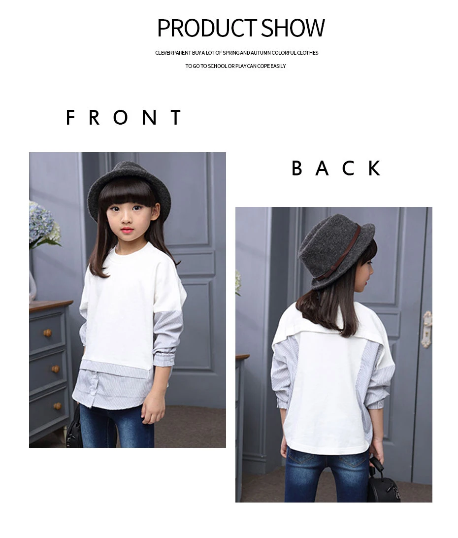 Детские блузки для девочек; одежда с круглым вырезом; рубашки для ...