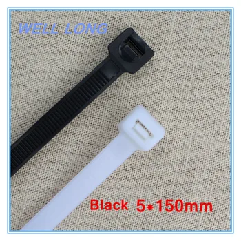 

100pcs/lot 5*150mm Black Nylon Wire Cable Zip Ties, Cable Ties.