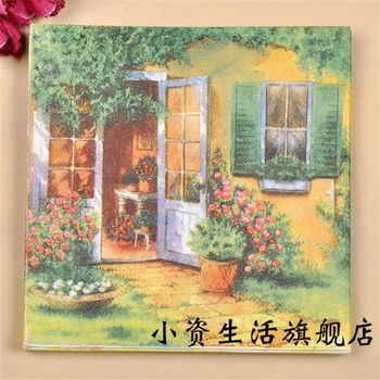 

Napkins paper tissue printed flower decoupage wedding hotel party festive decorative Vintage oils crafts cafe drinking placemats