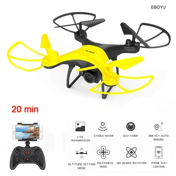 

EBOYU LH-X35SHWF 2.4Ghz RC Drone 20min Flying time Wifi FPV 720P HD Camera Altitude Hold Headless Mode RC Quadcopter Drone RTF