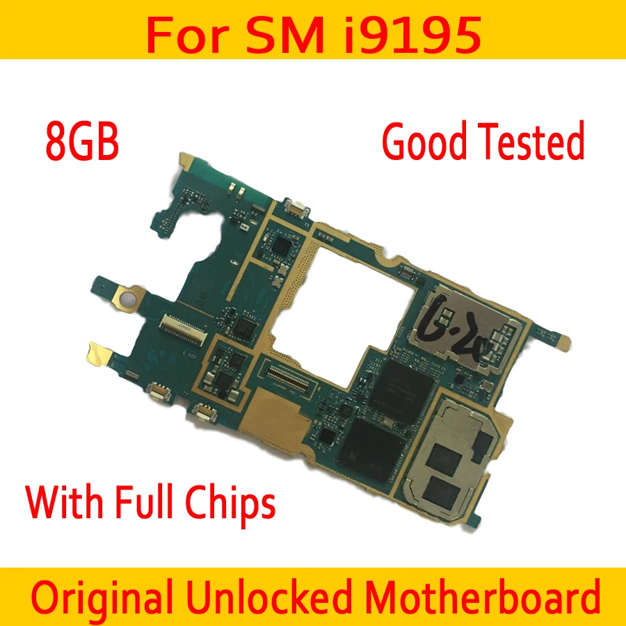 Для Samsung Galaxy S4 mini i9195 оригинальная разблокированная материнская плата с полным