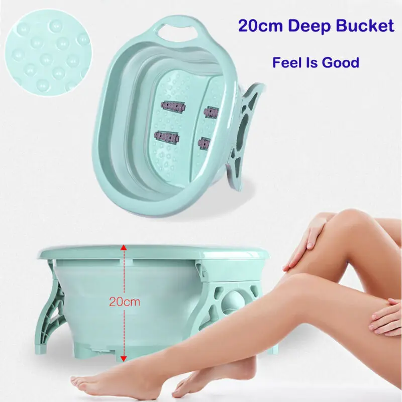 Hot Foldable Portable Save space Foot Spa Tub Roller Massage Soothing Soaking Relax Care Soothing Foot