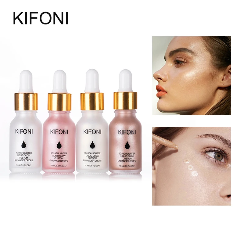 

KIFONI Face Highlighter Cream Liquid Illuminator Makeup Shimmer Glow Kit Make Up Facial Brighten Shine Brand Cosmetic