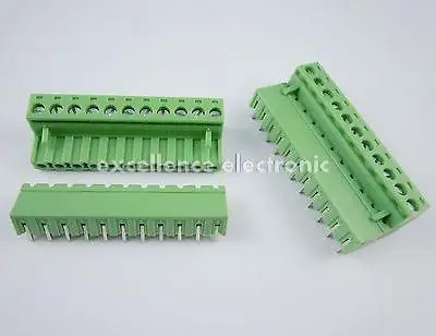 

20 Pcs 5.08mm Pitch Right Angle 11 pin 11 way Screw Terminal Block Plug Connector 2EDG