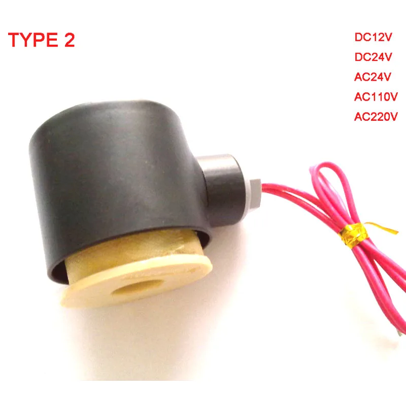 Комплект одежды из 2 предметов, электрические катушки клапан для газа, воды катушки соленоидная катушка комплект заменяет для 2W200-20 DC12V, DC24V, AC110V pr AC220V
