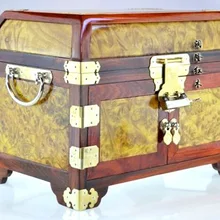 Бирманское золото камфоровое дерево косметический Чехол Коробка для хранения ювелирных изделий с африканская siam рамка ремесла свадебное украшение подарок