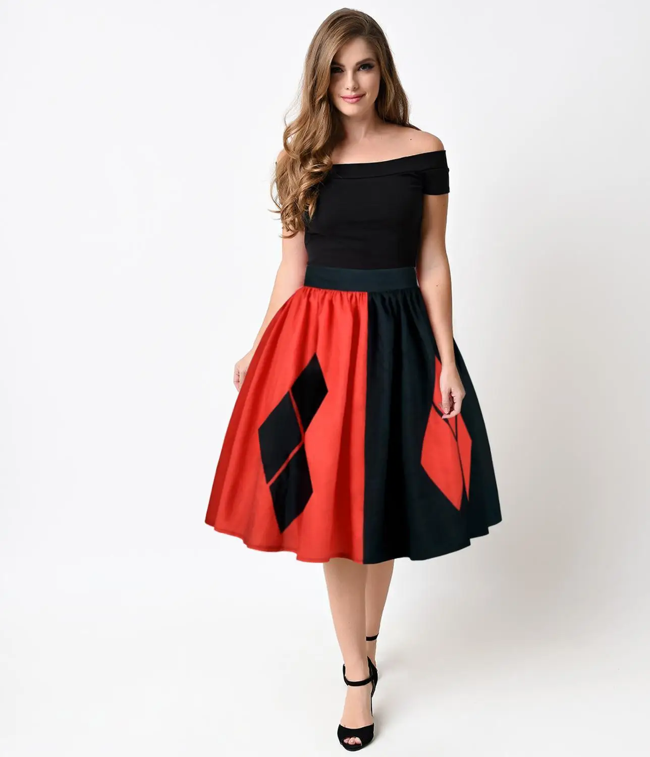 Adogirl, 3D щупальца, принт осьминога, черная юбка,, женская одежда, юбки средней длины, высокая талия, эластичная талия, повседневные юбки - Цвет: WT-BZQ024