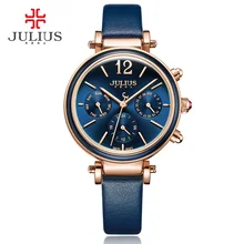 Julius Brand Creative Watches Women Fashion Chronos Quartz Watch Retro Vintage Montre Femme Auto Day Date Female Clock JA-958