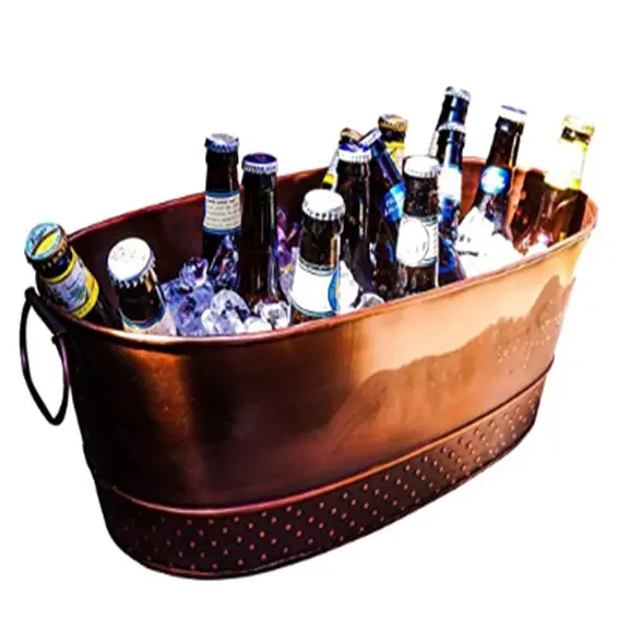 

UESH-BREKX Plating Copper Finish Beverage Tub Medium Bronze