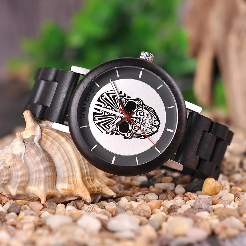 BOBO BIRD Men watch Wooden Watches Quartz Wristwatch Personalized LOGO Women Watch Unisex Clock for DROP SHIPPING