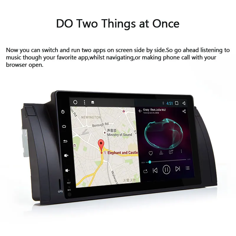 Top Xonrich Car Multimedia Player 1 Din Android 8.1 GPS Radio For BMW E39 BMW X5 E53 M5 2002-2007Navigation Stereo Head Unit Wifi 4G 4