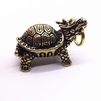 

Pure Copper Solid Handmade Turtle DIY Necklace Car Pendant Knife Beads Brass Lucky Turtle Basalt Turtle Pendant EDC Multi Tools