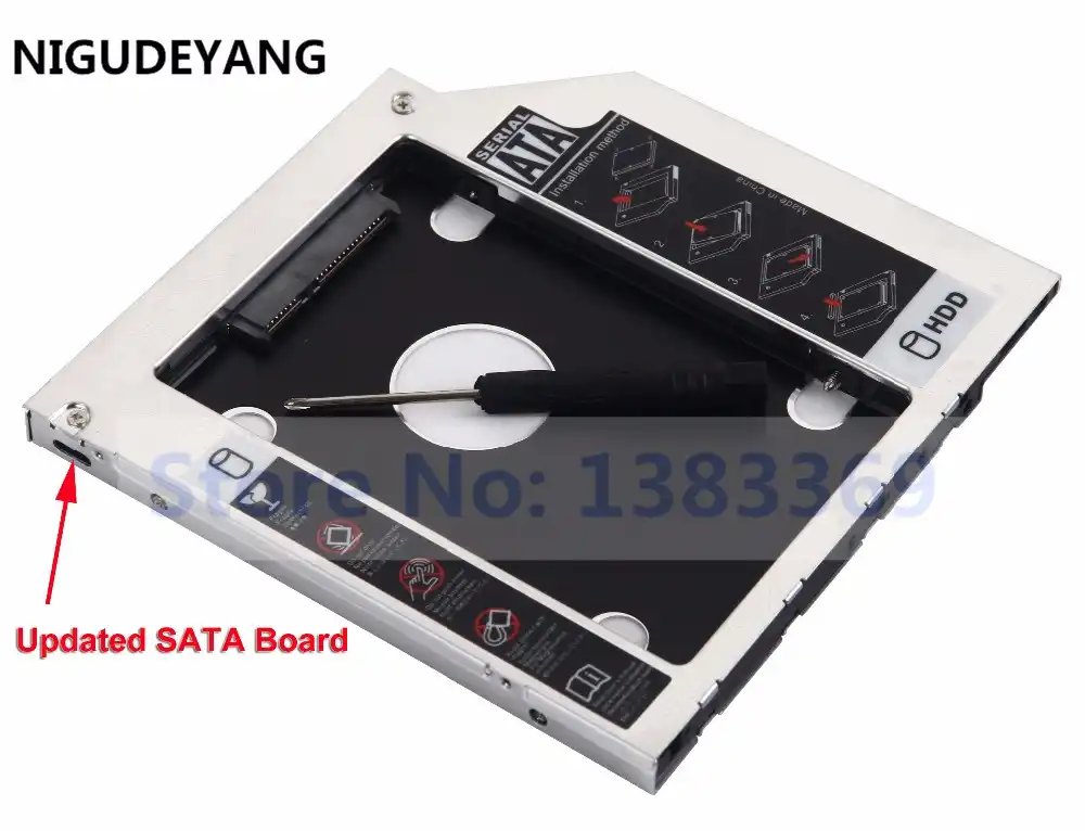 Deyoung 2nd SATA HDD SSD Hard Drive Frame Caddy Adapter for HP Pavilion 17-F239DS DM4-1000 15-n081sr
