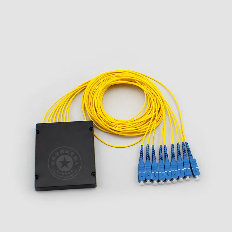 SC fiber jumper 1 into 8 out, splitter box, fiber optic cable, splitter, connecting box Taper