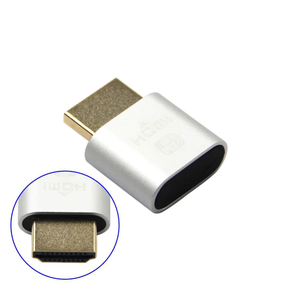 

1Pc VGA Virtual Display Adapter HDMI 1.4 DDC EDID Dummy Plug Headless Ghost Display Emulator New EM88