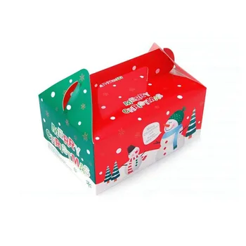 

100pcs/pcs Christmas Box Gingerbread Cookie Apple Storage Boxes Cake Biscuit Candy Packaged Free Shipping ZA5367