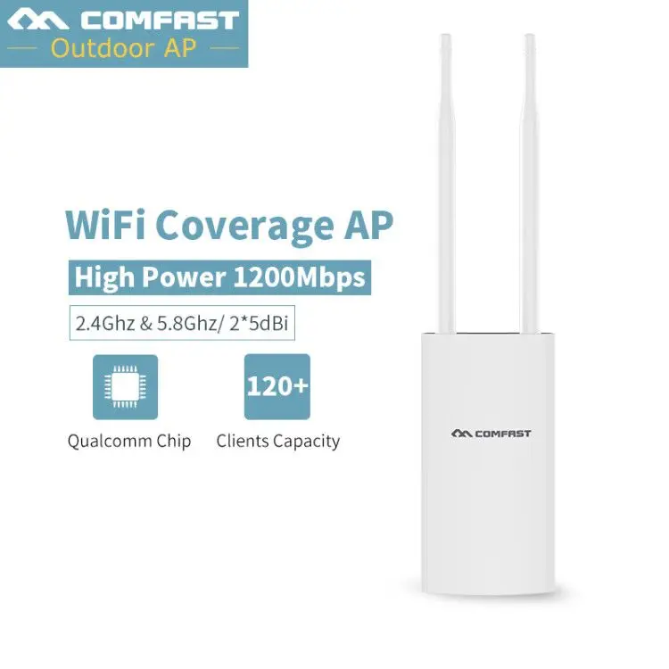 

Waterproof Outdoor CPE WIFI Router WIFI Repeater Long Range 1200Mbps 2.4G 5.8ghz Outdoor AP Router CPE AP Bridge Client Router