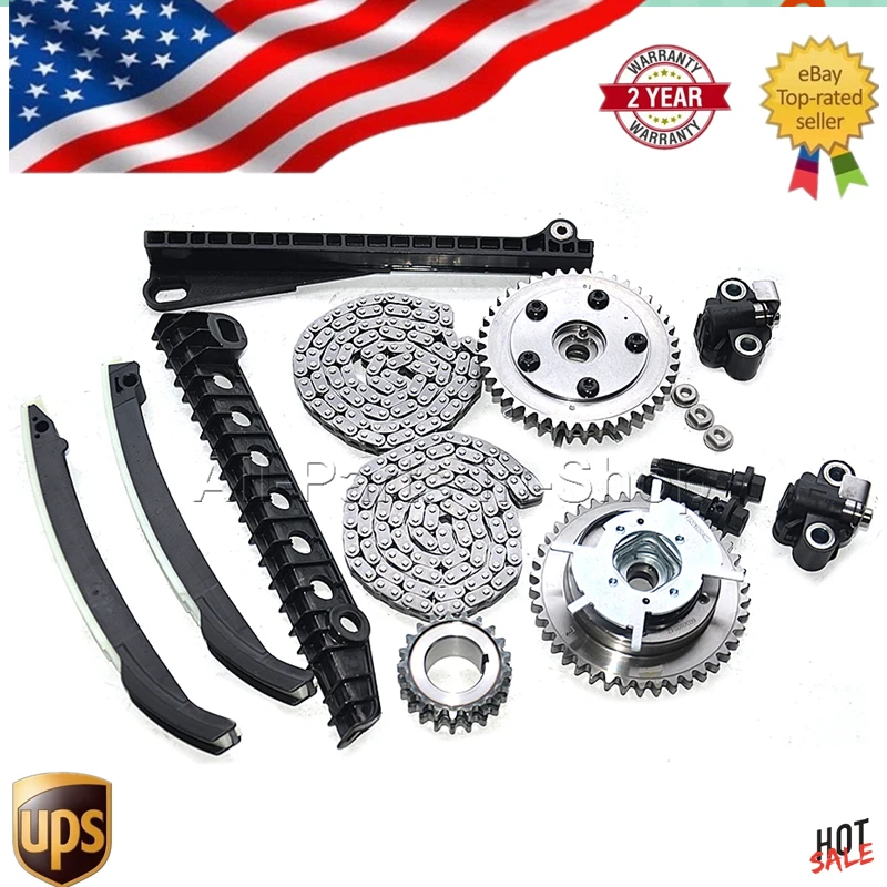 新しい F85Z6M274AA 4L3Z6M256AA 3R2Z6A257DA 917250 タイミングチェーンキットカムフェイザーフォード