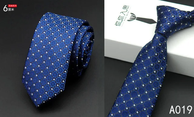 Мужские формальные тонкие полосатые галстуки 6 см обтягивающие вечерние деловые галстуки - Цвет: 7