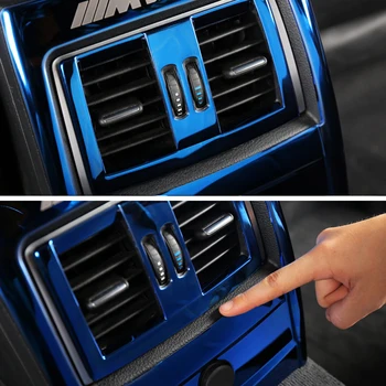 

Car Styling Stainless steel Car Center Console Air Outlet Air Conditioning Vent Decorative Cover Frame Stickers for bmw f30 f34