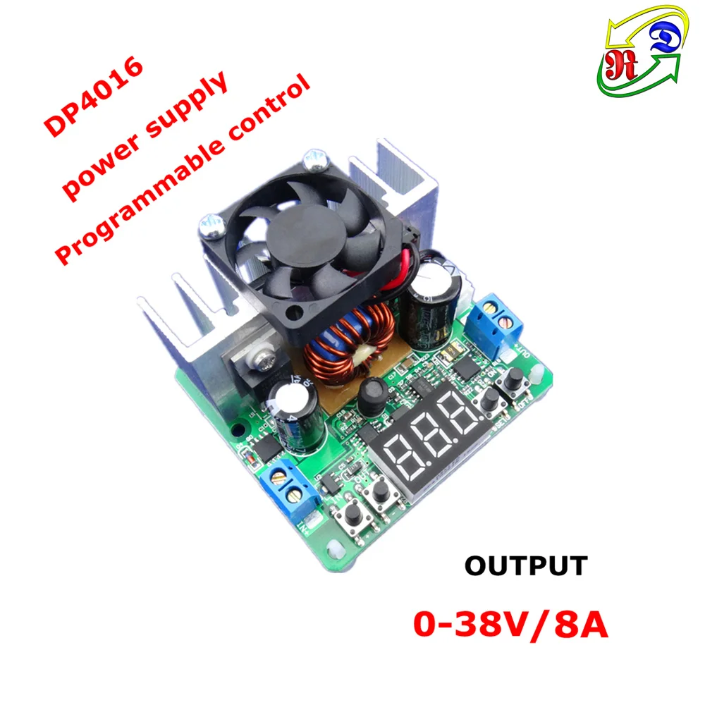 

RD DP4016 Constant Voltage Step-down Programmable Power Supply buck converter Digital voltage meter led display RED 8A