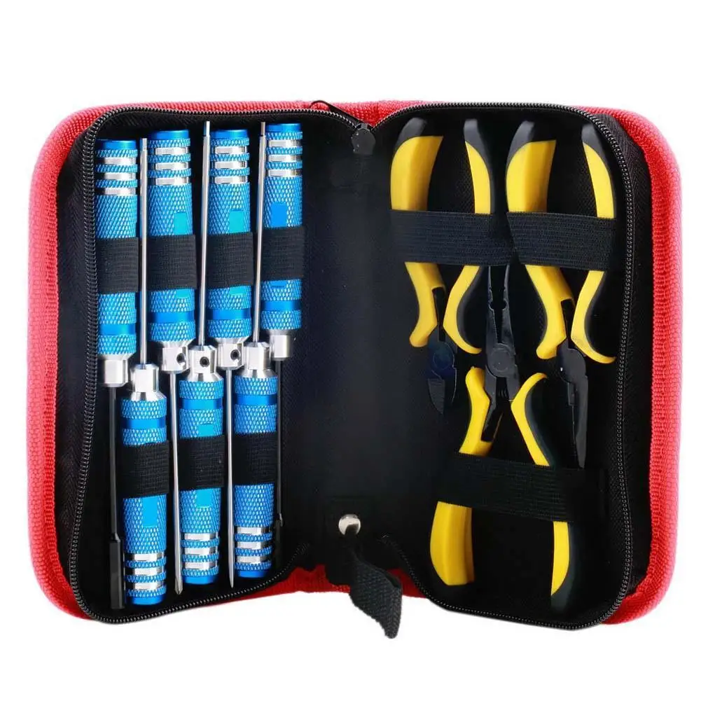 10 in 1 Tool Kit Screwdriver Plier with Box For Helicopter Plane RC
