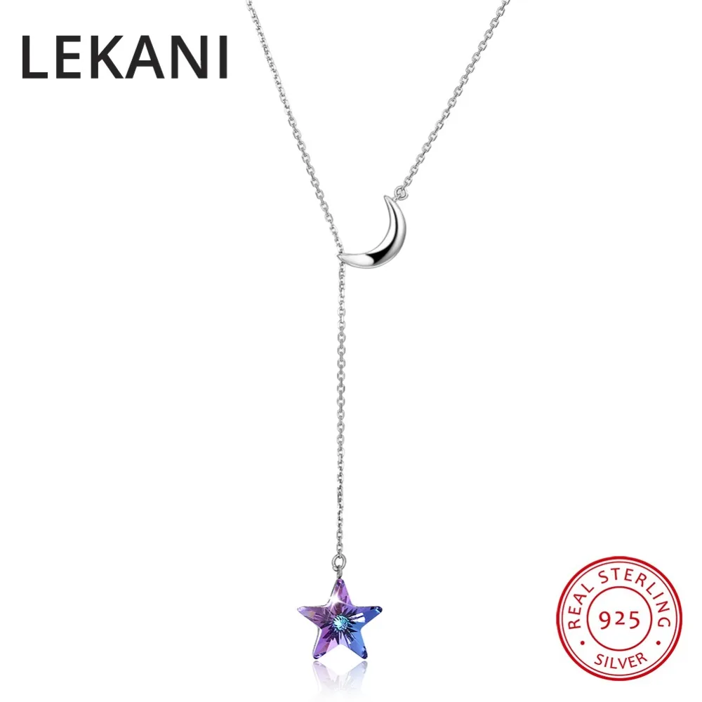 Длинная цепочка с подвеской кристаллом SWAROVSKI серебро 925 пробы|Ожерелья| |