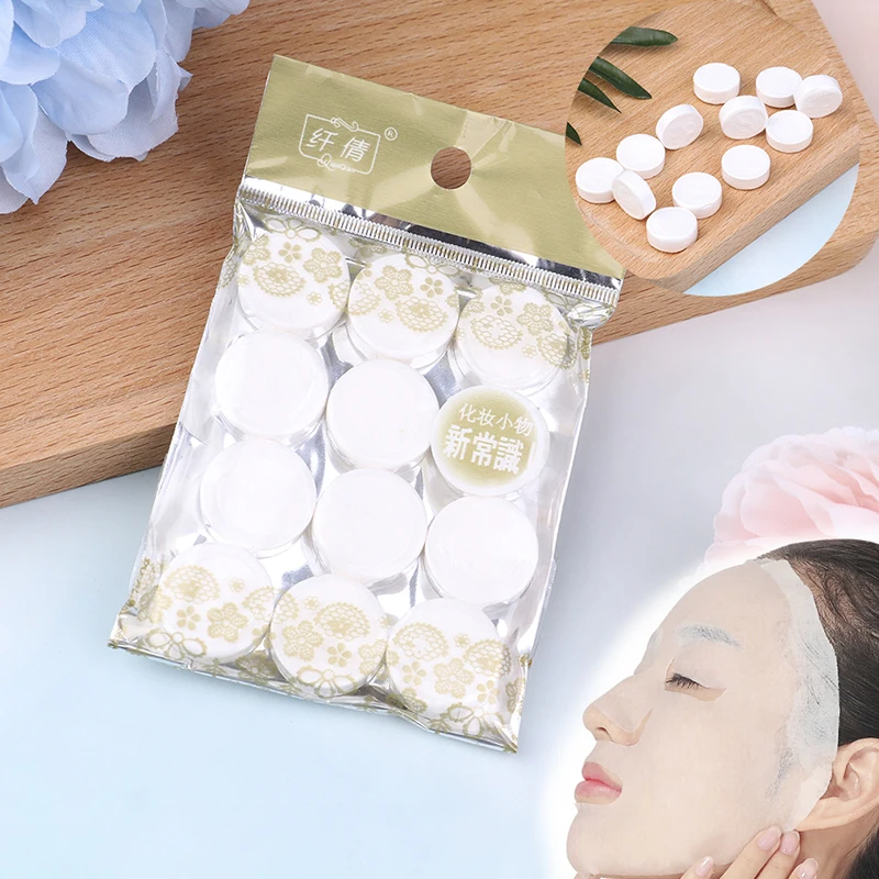 

12pc/pask Natural Skin Care Compressed Face Mask Paper Disposable Facial Masks Papers