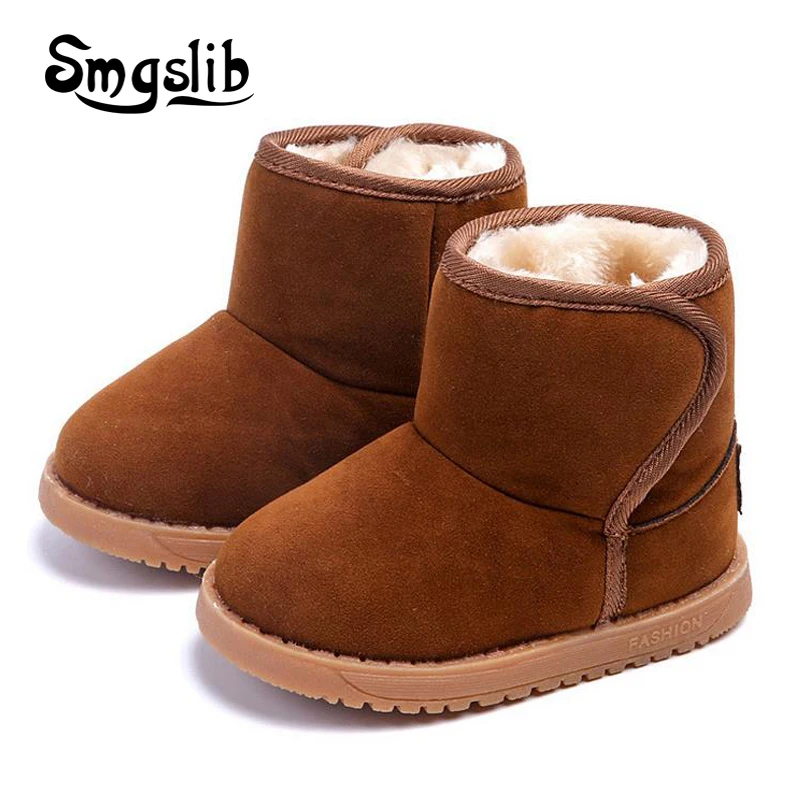 

Snow Boots Kids Shoes girls boys Plush boots Toddler Shoes Freezing Cold Winter Children Fashion Flock Flat Child Baby shoes