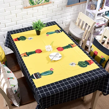 

Pineal House Northern Europe Tropic Concise Cotton Tea Table Tablecloth Clear Cactus A Living Room Table Cloth Cloth Can