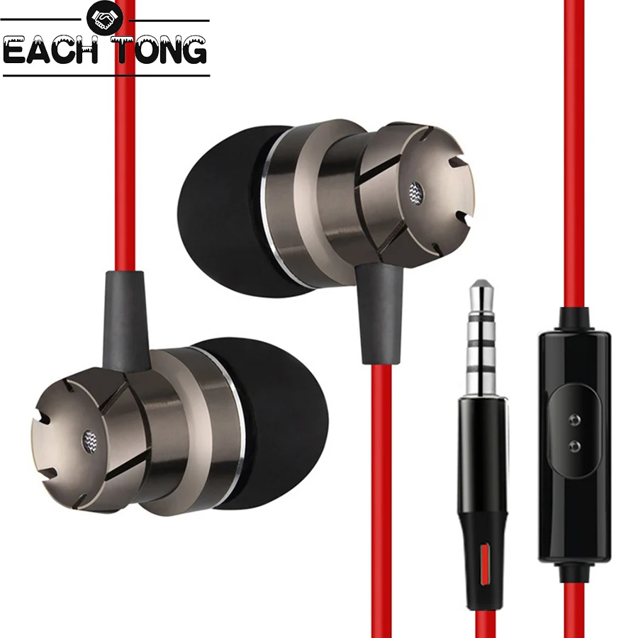 

3.5mm Wired in-Ear Earphone Noise Cancel Technology,Waterproof Metal with Mic Volume Control For MP3 Phone Computer