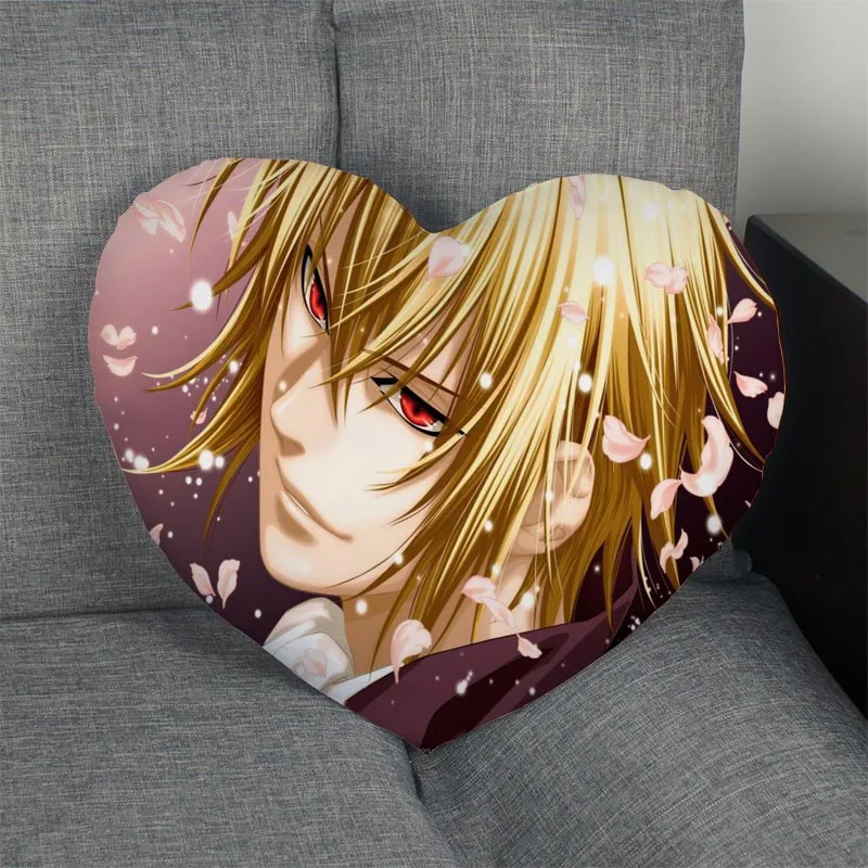 

Hakuouki Heart Shape Pillow Cover Custom zipper Pillowcase Just Cover No Core Size 41x36cm,47x42cm
