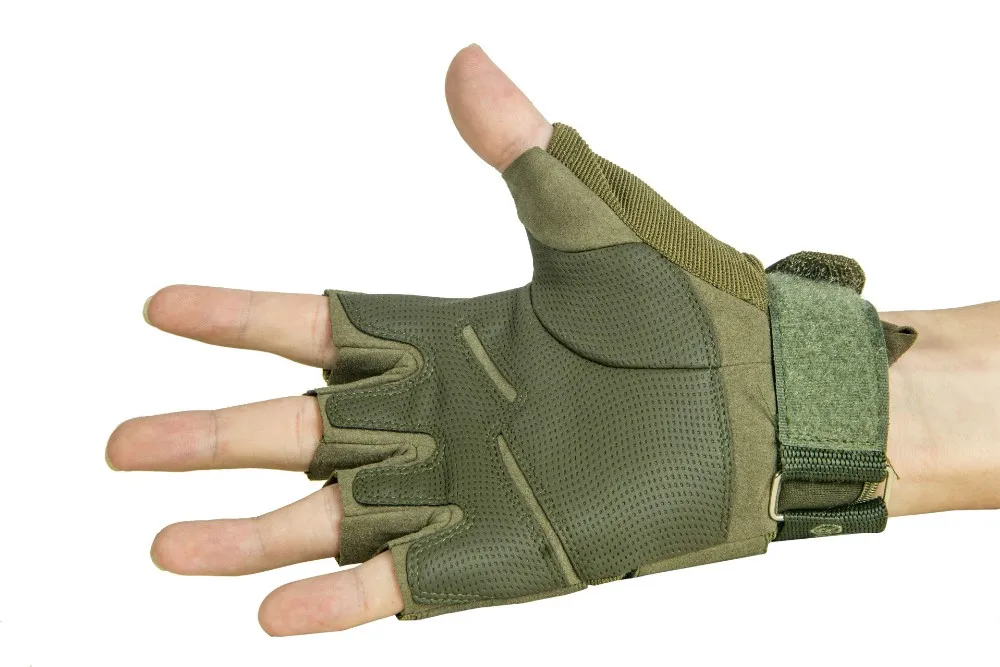 Новое поступление перчатки унисекс Мужские и женские боевые матовые тактические перчатки без пальцев велосипедные перчатки 3 размера
