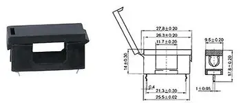 

50Pcs Black Plastic Welding Linked Holders W Cover Fit For 5x20 Glass Tube Fuse