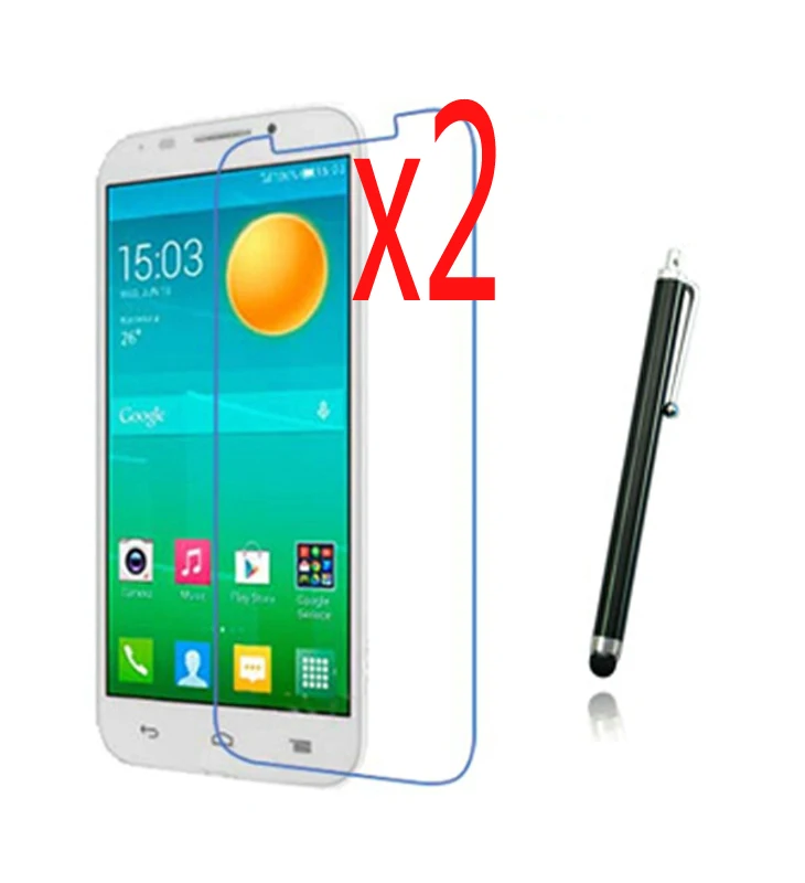 3в1 2x прозрачная защитная пленка для ЖК экрана + 1x Стилус Alcatel One Touch POP 7 P310 P310A P310X