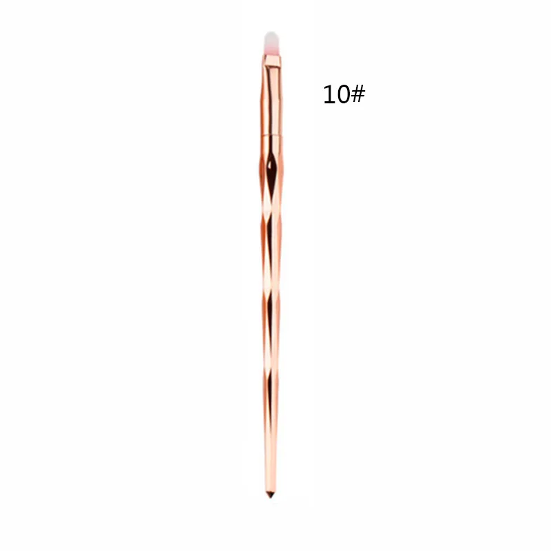 1pcs Rose gold Diamond makeup brushes Foundation Blending Power Eyeshadow Contour Concealer Blush Cosmetic Beauty Make up Tool - Handle Color: 10