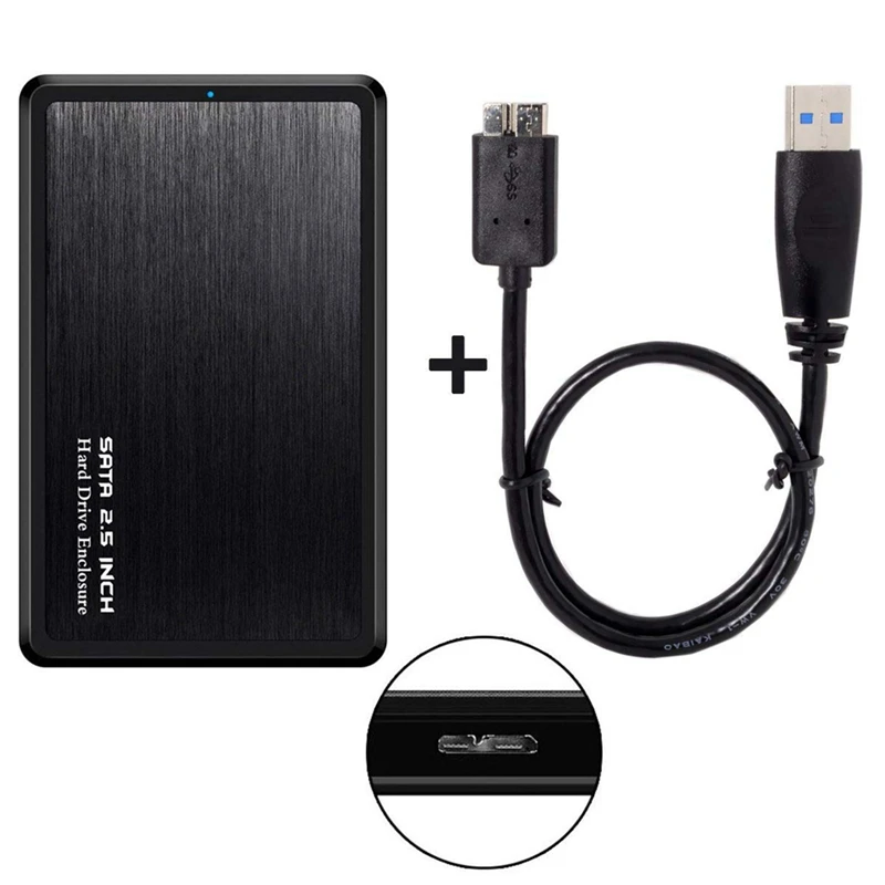 Usb 3,0 до 2,5 дюймов Sata 22Pin 7+ 15 Ssd Внешний жесткий диск Корпус для ноутбука и ПК и Macbook(адаптер