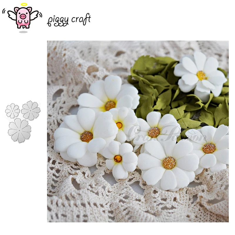 

Piggy Craft metal cutting dies cut die mold Flower card decoration Scrapbook paper craft knife mould blade punch stencils dies