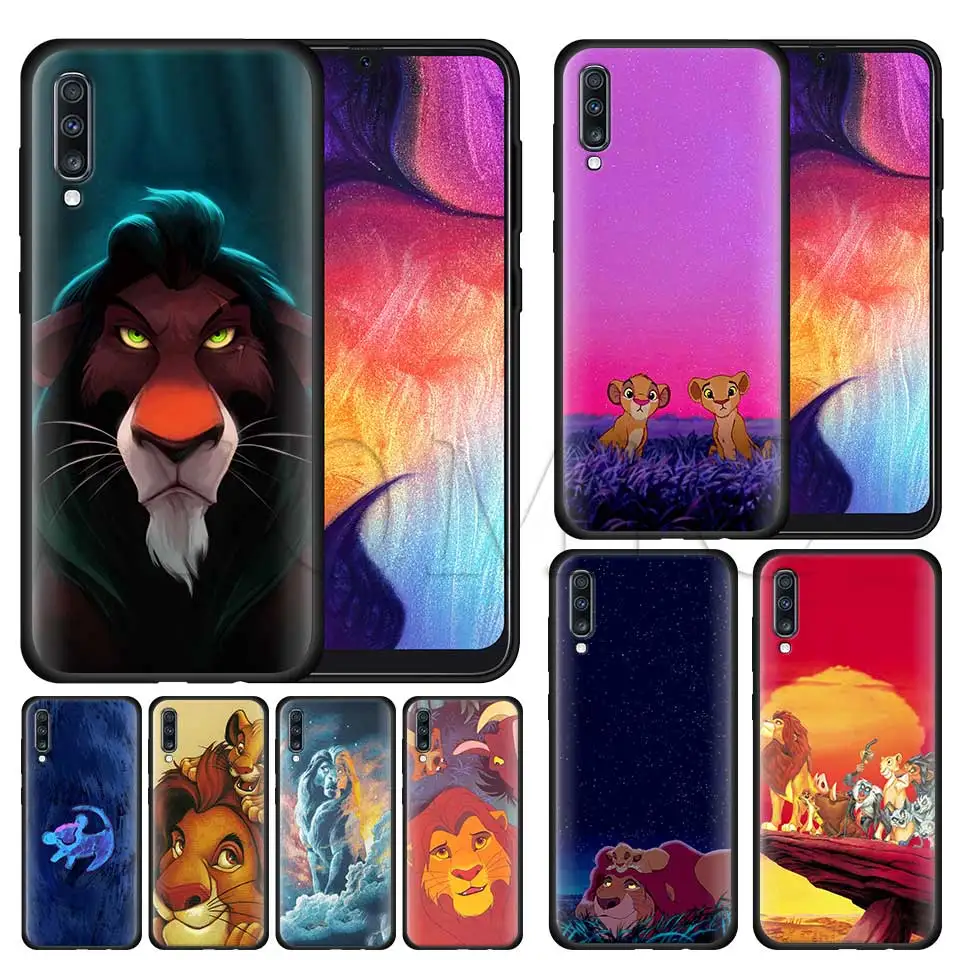 

The Lion King Silicone Soft Case for Samsung Galaxy A50 A40 A70 A30 A20 A80 A6 A7 A8 Plus A9 2018 Black Case Coque