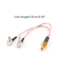 Y Тип SMA женский Джек TS9 и CRC9 Мужской 2 Вилки сплиттер-сумматор RG316 помощью соединительного кабеля