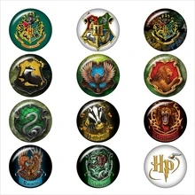С изображением героев фильмов hp Лев со змеиным рисунком орла кнопки Круглый Стеклянный кабошон демо с плоской задней частью, украшения своими руками, 12/18 мм/20 мм/25 мм DA3030
