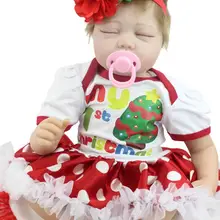 Nicery 20-22 дюймов 50-55 см кукла новорожденного ребенка мягкая силиконовая игрушка для мальчиков и девочек Reborn Baby Doll подарок для детей спящая кукла Санта Бади