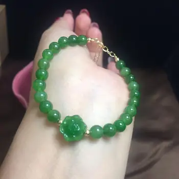 

Jasper Bracelet Fine Jewelry 100% Natural Green Jasper Stone Gemstone 6mm Female Bracelet Fine Women Bracelets