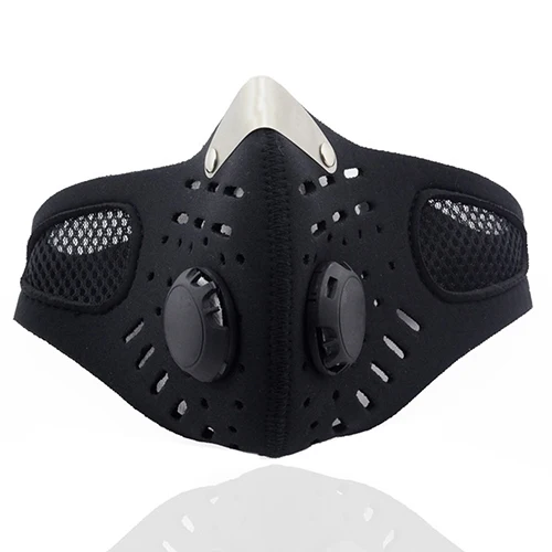 Хлопок PM2.5 анти-дымовая Маска дыхательный клапан Анти-пыль рот маска Активированный уголь фильтр респиратор рот Муфельная черная маска лицо
