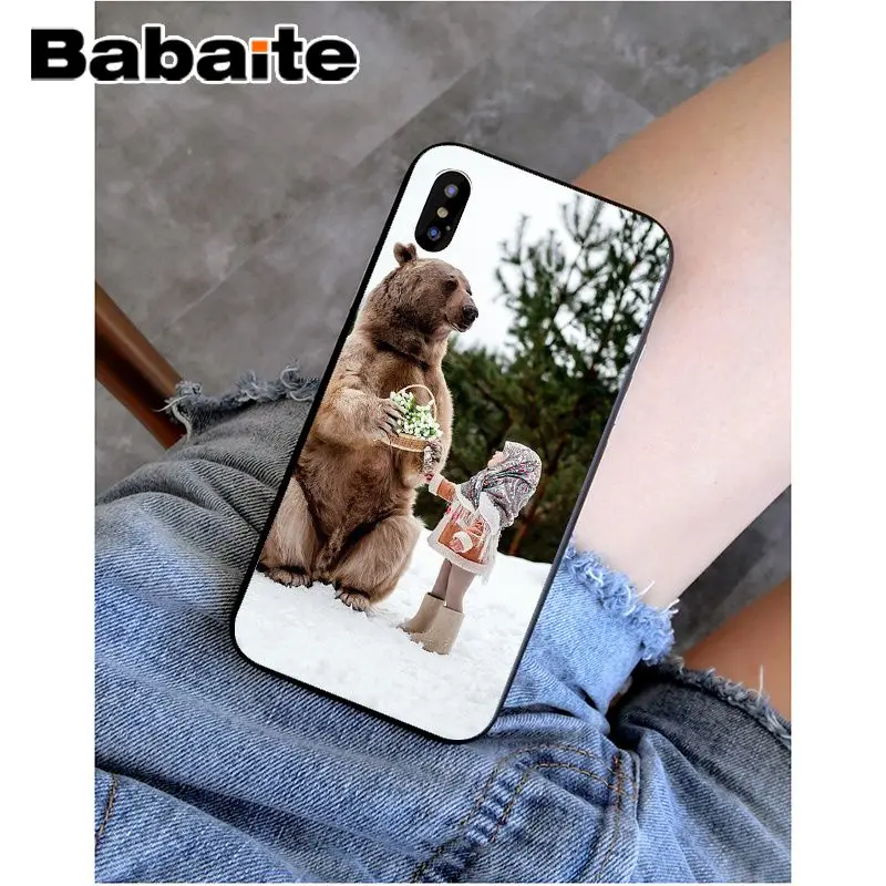 Babaite grizzly bear Новинка чехол для телефона Fundas чехол для Apple iPhone 8 7 6 6S Plus X XS MAX 5 5S SE XR чехол