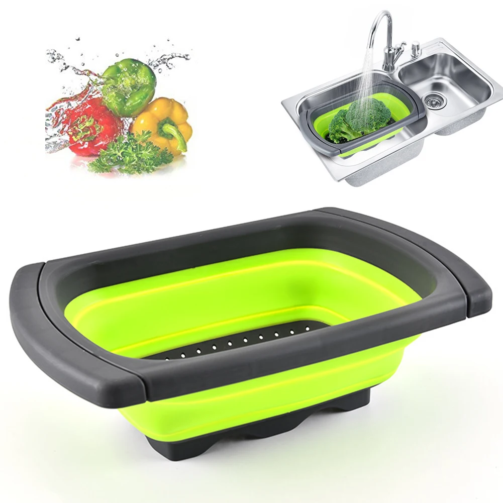 

Collapsible Drain Baskets Multifunction Foldable Fruit Vegetable Noodles Washing Strainers Kitchen Strainer Bowls Filter J18