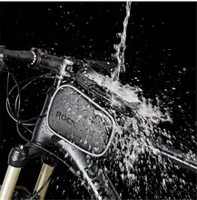 ROCKBROS Cycling Frame Tube Bag Rainproof Touch Screen For 5.8'' 6.2'' Phone  Front Head Bags Pannier Cell Phone Bike Accessorie